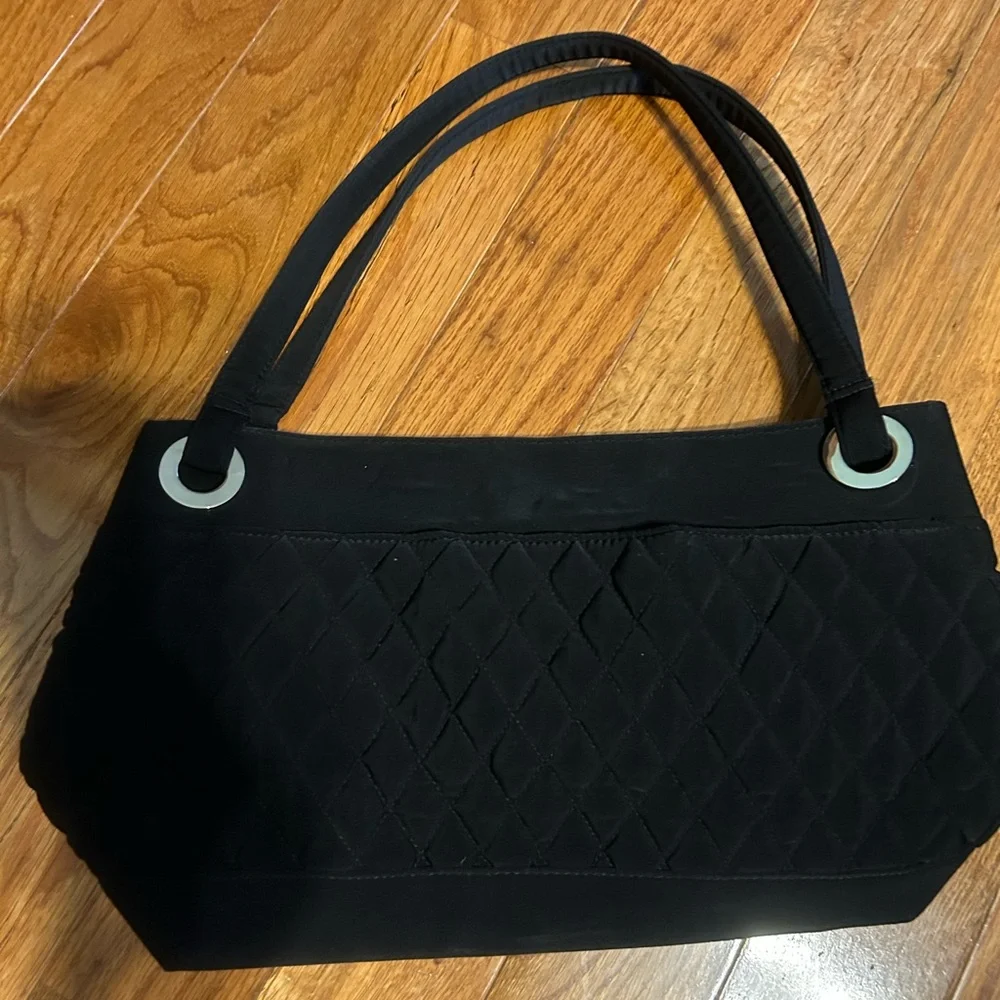 Vera Bradley quilted cloth handbag purse. Double handles 2 inside zipper pockets - Picture 1 of 10